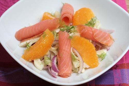 Salade de fenouil & saumon fumé