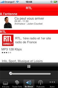 RTL sort son application Iphone