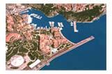 Vue aérienne du port de Fontvielle (Monaco)
