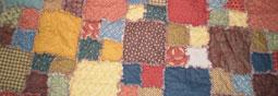 Le patchwork : assemblage de morceaux de tissus de tailles, formes et couleurs différentes
