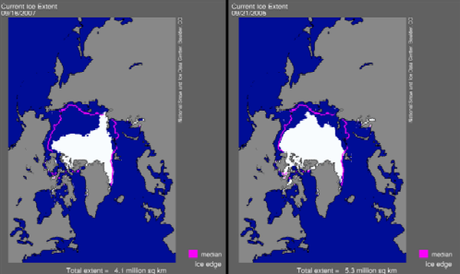 BANQUISE ARCTIQUE : FONTE RECORD POUR 2007