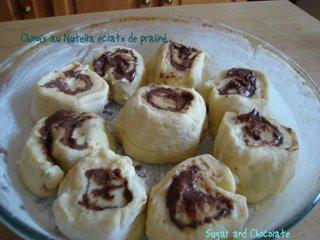 Chinois très gourmand au nutella  et éclats de praliné