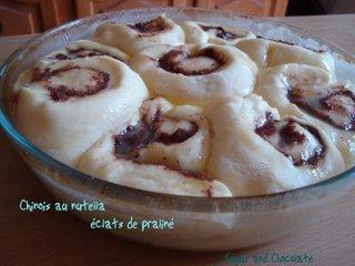 Chinois très gourmand au nutella  et éclats de praliné