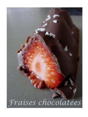 Fraises caramélisées ou chocolatées