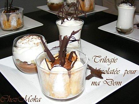 Trilogie très chocolatée pour le plaisir de Dom.