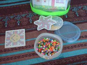 suite mathématiques, perles chauffantes et dominos