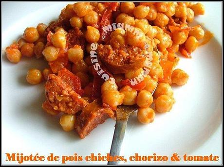 Mijotée de pois chiches au chorizo & à la tomate