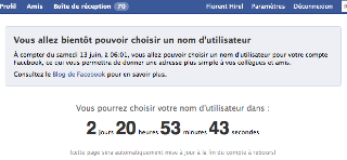 Choisissez votre nom d’utilisateur Facebook