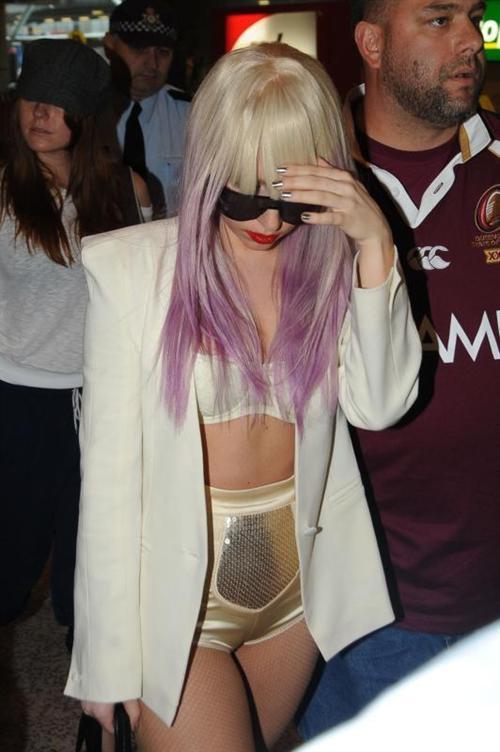 Lady Gaga arrives at Sydney Airport, Sydney, Australia