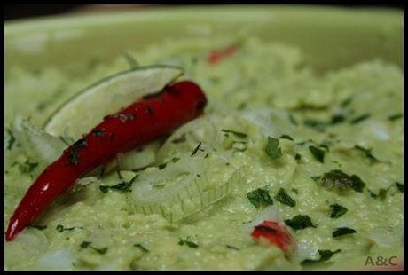 ** Brandade HOT ou Féroce d' avocat à la morue , piment oiseau ....d' influence Antillaise, Réunionnaise & Mauricienne ** yaout salés 098