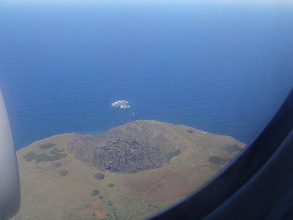 Rano Kau - vue aérienne - 27/02/2008