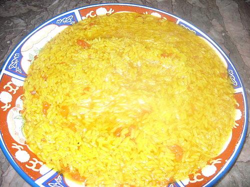 Friture de soles et riz à la sauce