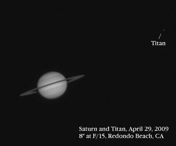Image de Saturne et Titan