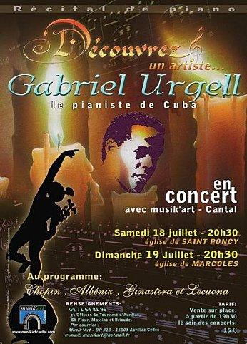 Gabriel Urgell-Reyes en concert à Saint Poncy (Massiac-15) Samedi 18 Juillet