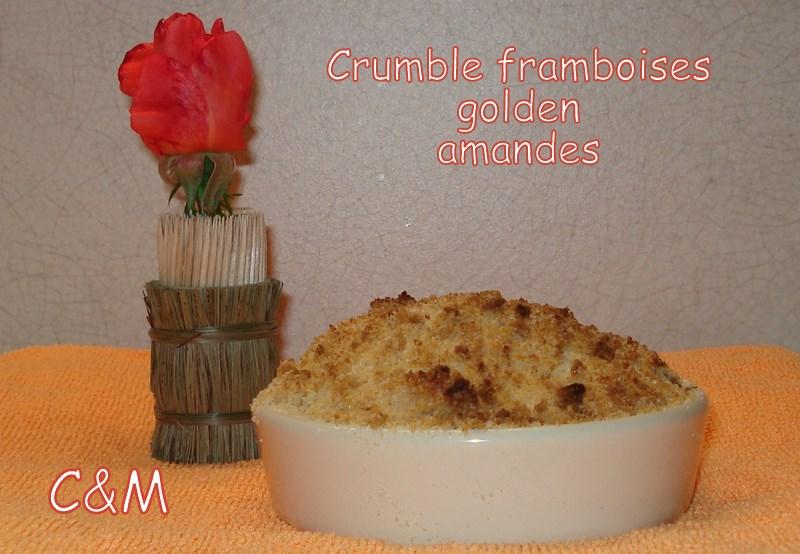 Crumble framboises golden amandes