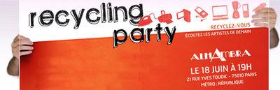 Affiche de la Recycling Party