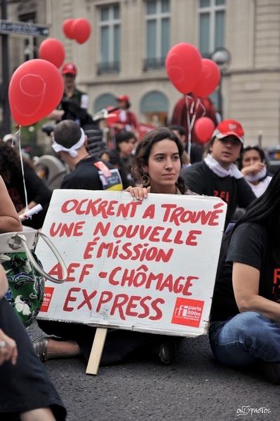 Manifestation contre le plan de départ envisagé à RFI