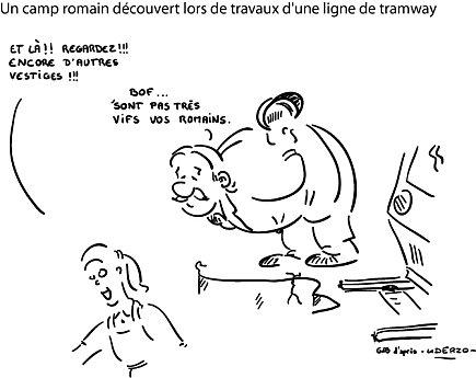 Un camp romain découvert lors de travaux d'une ligne de tramway