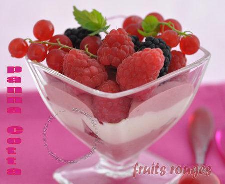 PANNA COTTA FRAMBOISES ET AUTRES FRUITS ROUGES