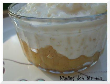 ≈ RIZ AU LAIT À LA VANILLE SUR LIT DE COMPOTE MAISON ≈