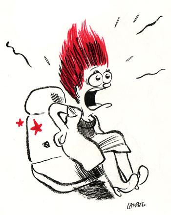 Il y avait un bourdon sur le siège de la voiture...