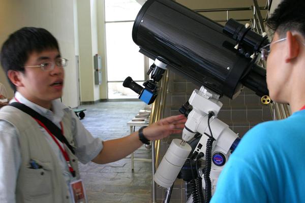 Une caméra d'astronomie en action