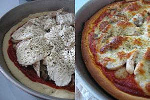 Pizza Pan Champignon - Poulet