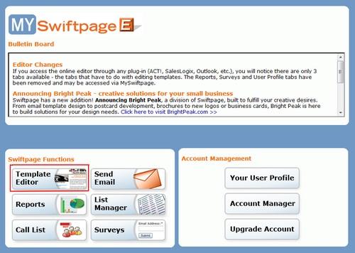 paramétrer solution emailing swiftpage