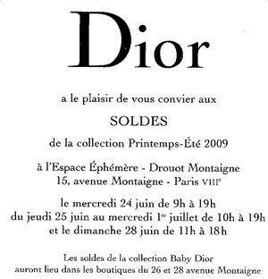 Les infos soldes du 24 juin 2009 Soldes Dior 1