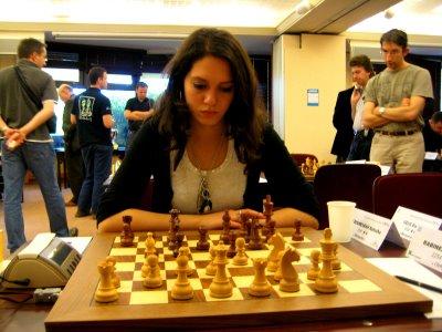la joueuse d'échecs Natacha Benmesbah lors du dernier Top 16 © Chess & Strategy 