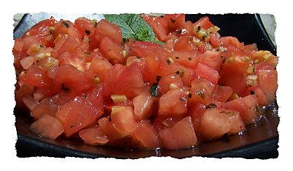 Salade de tomates à l'orientale