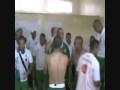 Ambiance dans les vestiaires après le match Zambie 0 : 2 Algérie