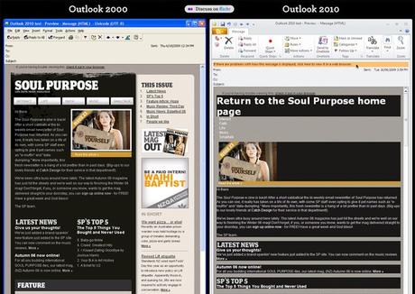 Outlook 2010: un grand bond en arrière
