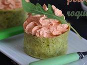 Tartelettes cheese-cake vertes creme poivrons rouges