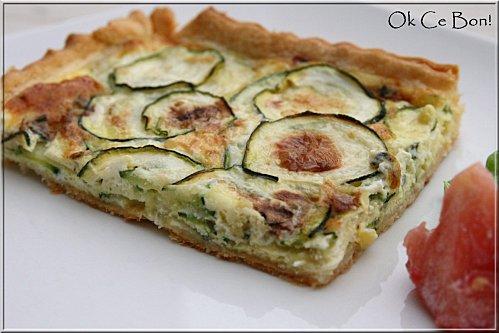 Tarte courgette roquefort