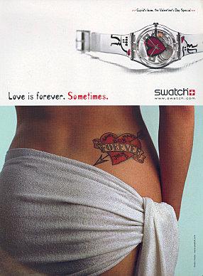 Le tatouage dans la publicité.