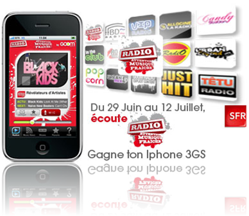 iphone  Gagnez un iPhone 3G S avec Goom Radio et SFR !
