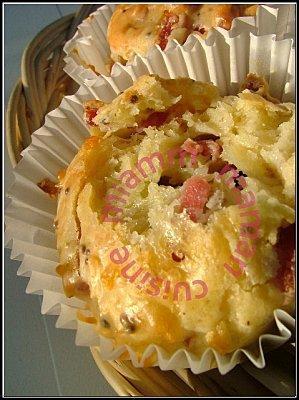 Muffin fromager crousti-moelleux: emmental,bacon & graines de moutarde