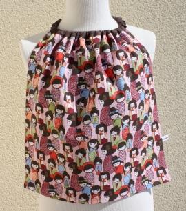 Serviette élastiquée kokeshis sicotin