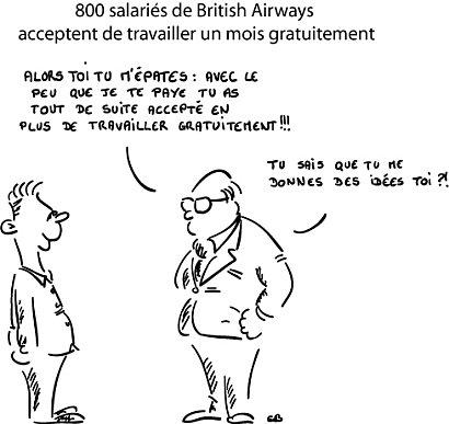 800 salariés de British Airways acceptent de travailler un mois gratuitement