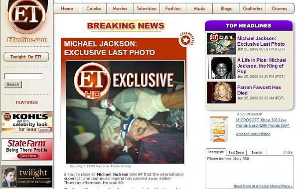 Image du jour : La dernière photo de Michael Jackson