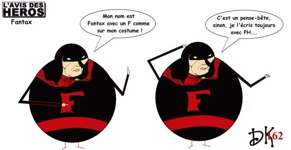 Tags : L'avis des héros, strip humoristique, dessin, gag, parodie, humour, joke, image, Fantask, Pierre Mouchot, Chott, Fantax, super héros français, censure, SER, bd, bande dessinée, petit format, récits complets