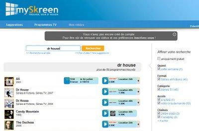 mySkreen, le portail de la télévision à la demande