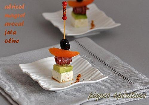 PIQUES APERITIVES FETA, AVOCAT, ABRICOT ETC...