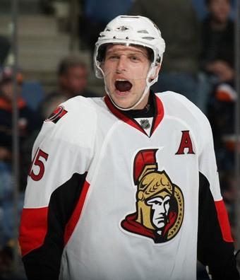 Le Germano-Canadien Dany Heatley qui gueule