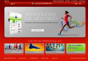 Nouvelle version de NikeRunning.com - Page d'accueil