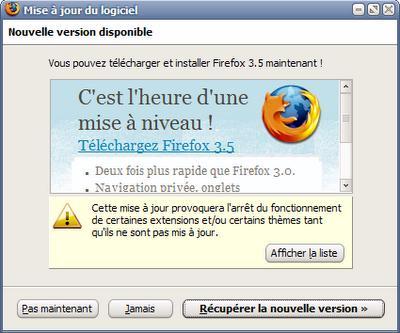 Passer à Firefox 3.5