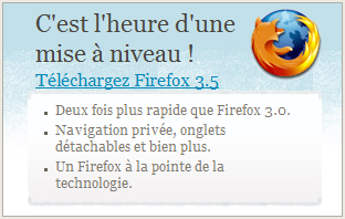 Passer à Firefox 3.5 - Invitation Mozilla
