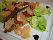 Tarte fine aux sardines et pesto de basilic