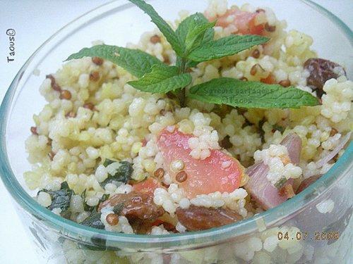 Couscous et Quinoa en taboulé
